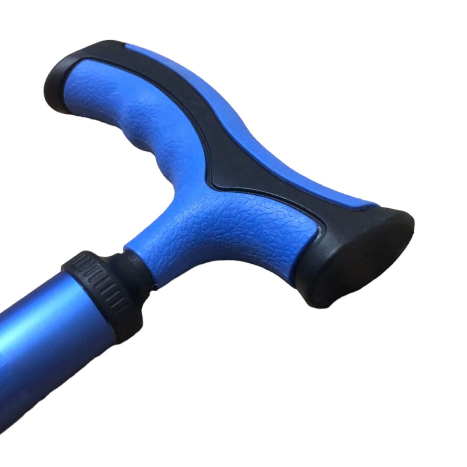 Baston De Aluminio Con Sistema Goma Rotatoria Azul