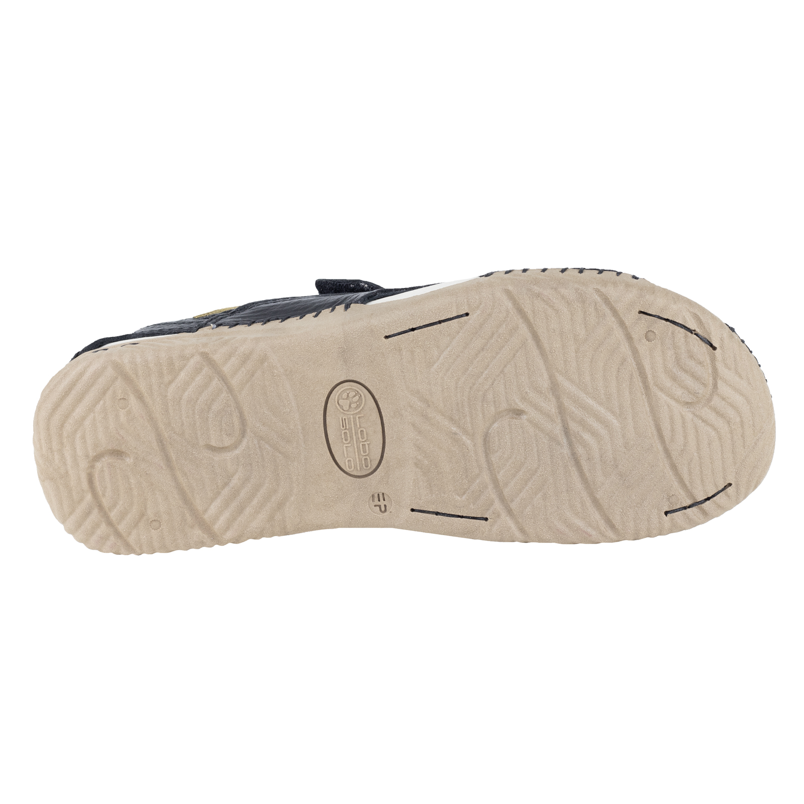 Huarache Negro Lobo Solo Mujer 1766 Abierto Confort De Piel