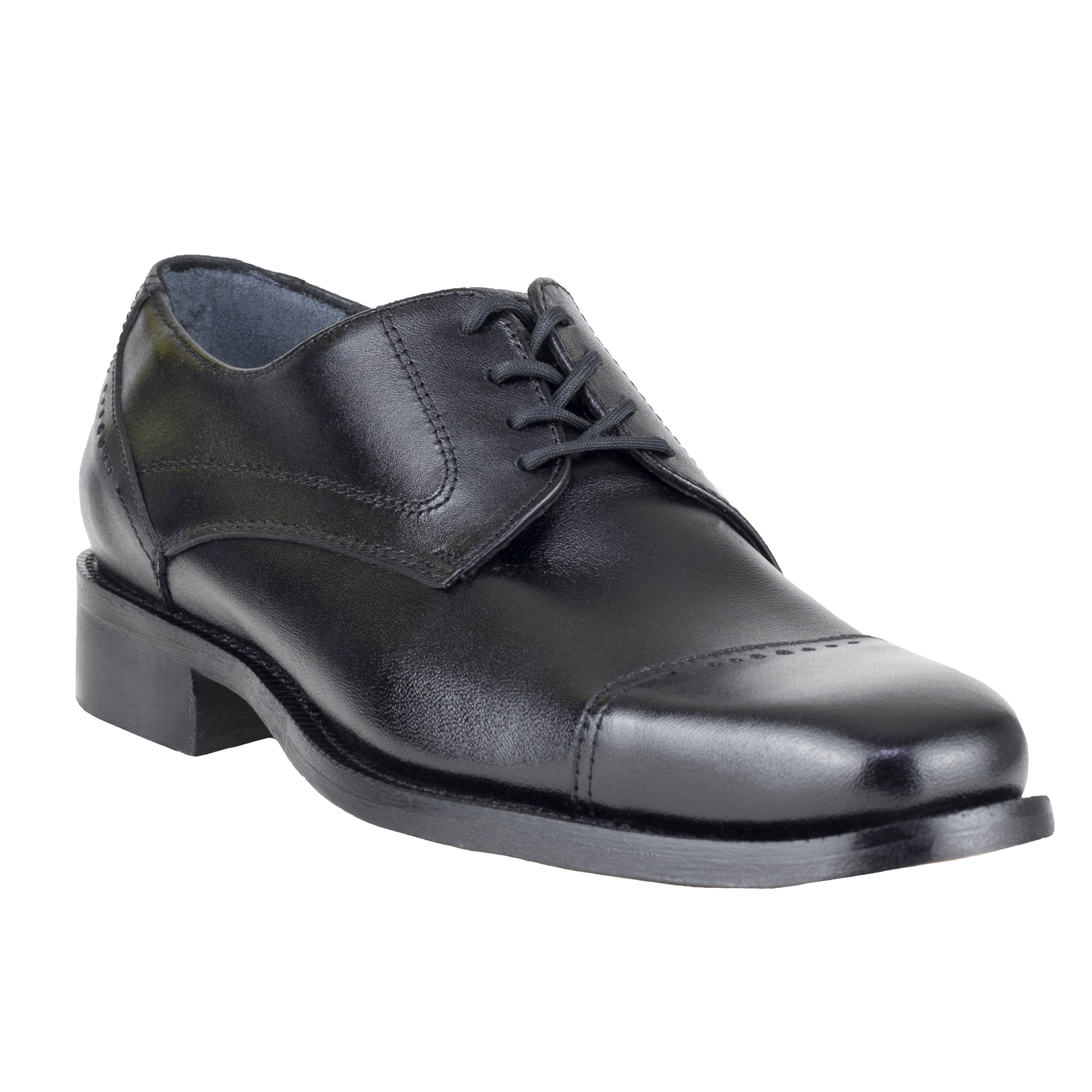 Zapato De Vestir Oxford Negro Hombre Bond 10116 Suela Cuero