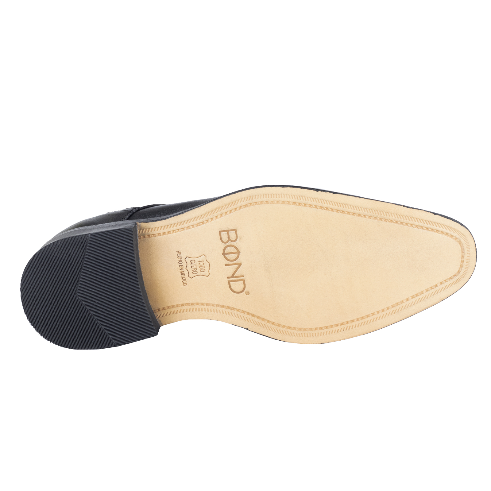 Zapato De Vestir Oxford Negro Hombre Bond 10116 Suela Cuero