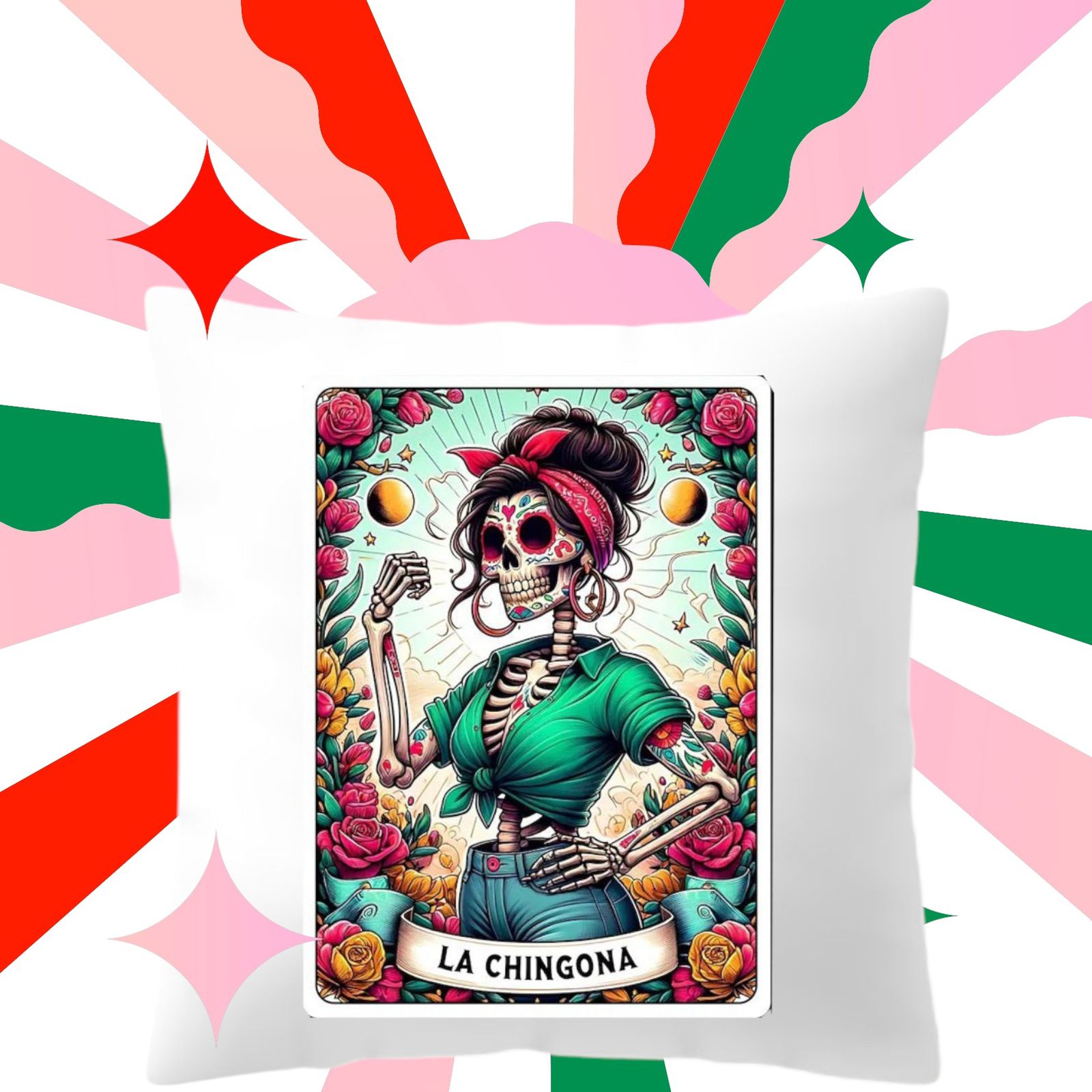 Cojin Decorativo Calaca Calavera Divertido Hogar Moderno