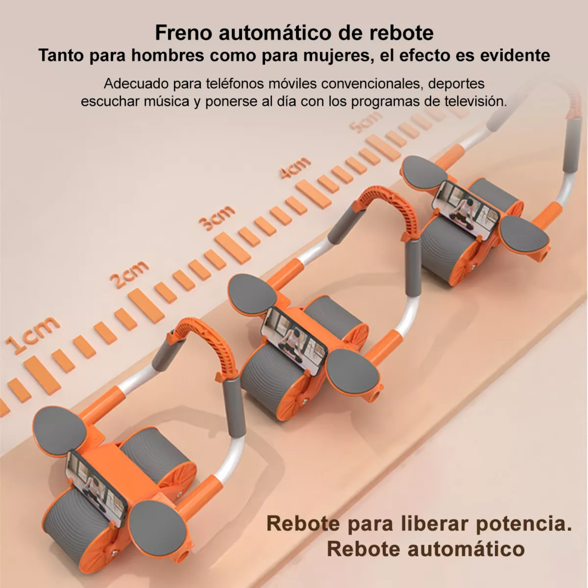 Ejercicio Abs Roller Rebote Automático Con Temporizador