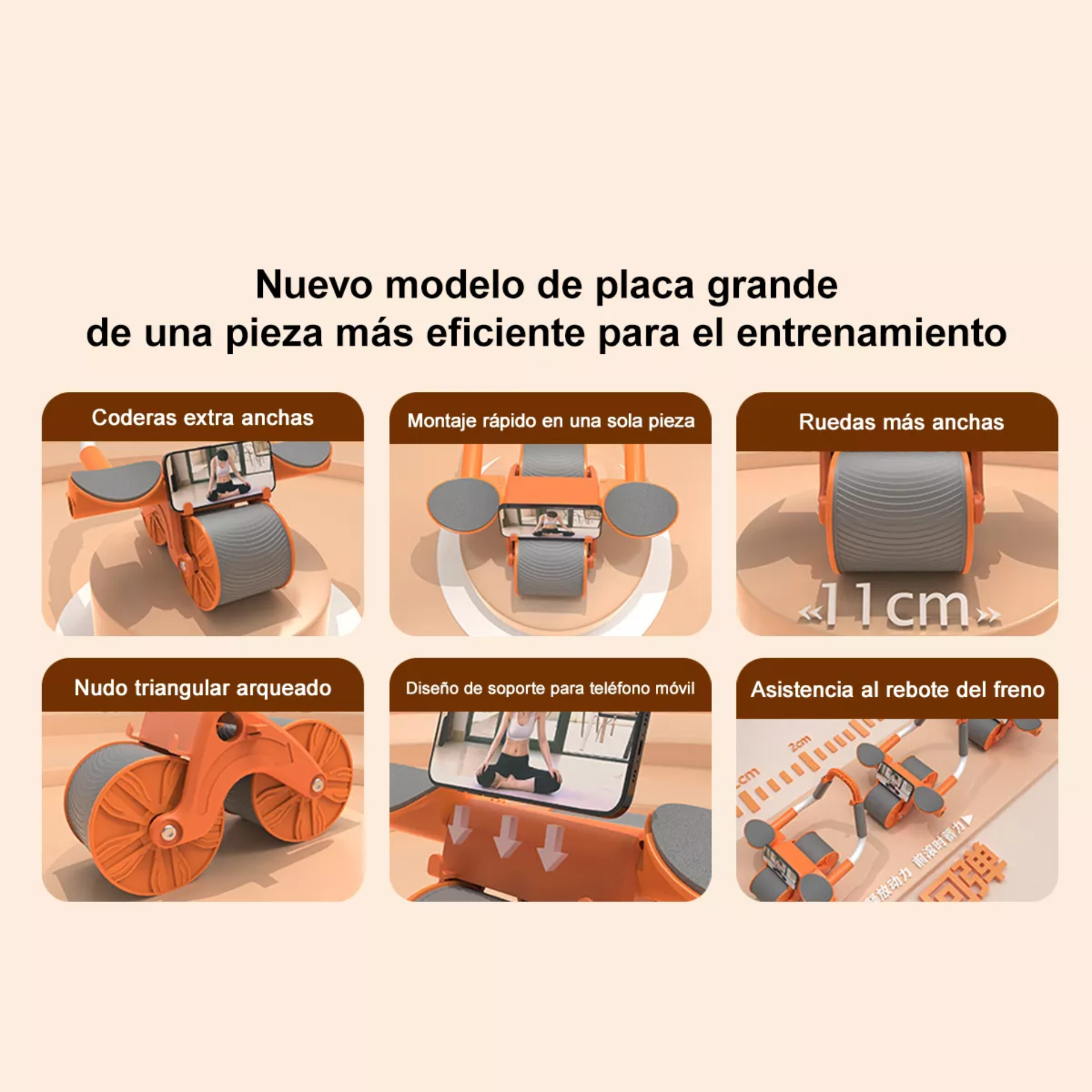 Ejercicio Abs Roller Rebote Automático Con Temporizador