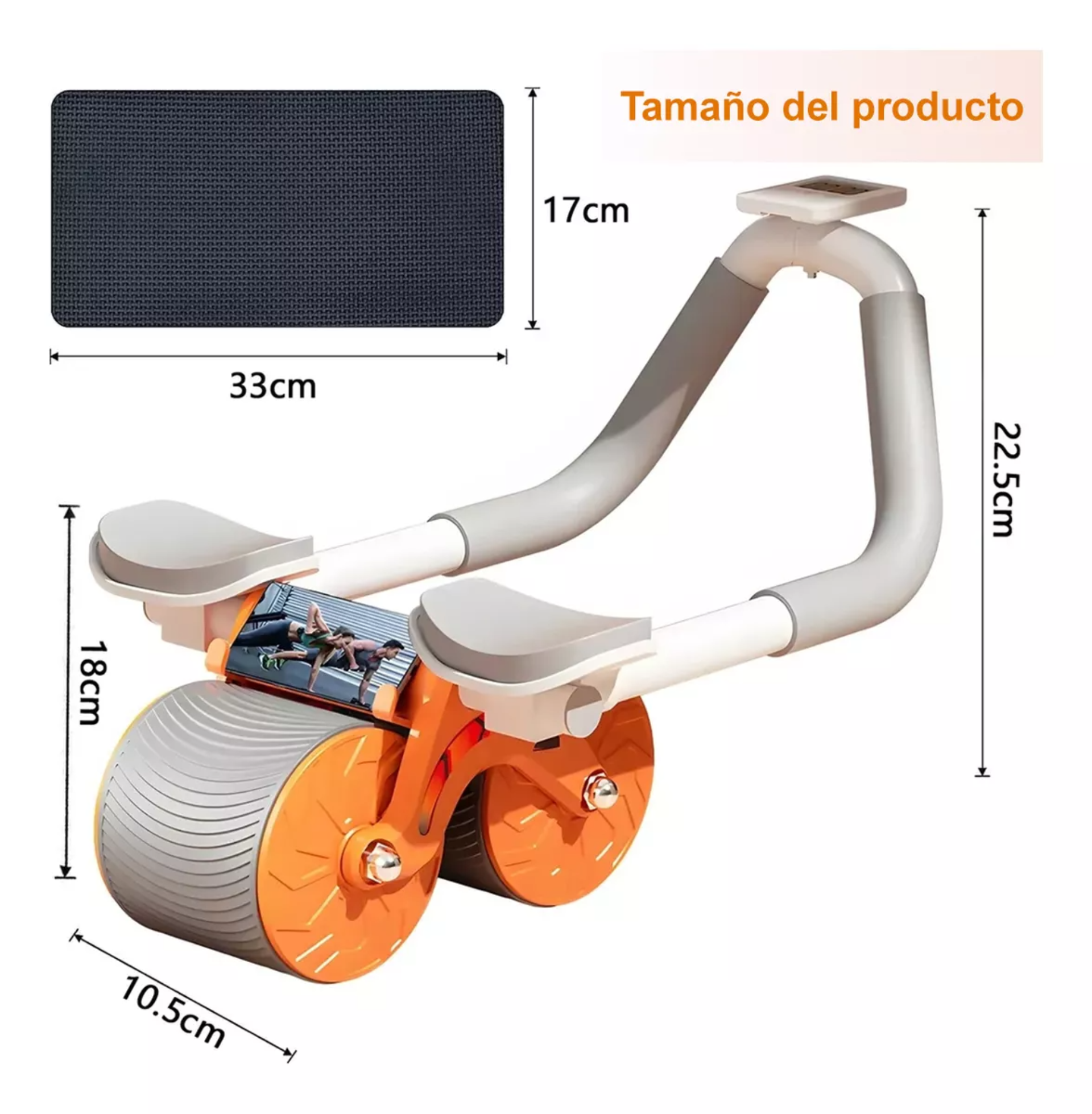 Ejercicio Abs Roller Rebote Automático Con Temporizador