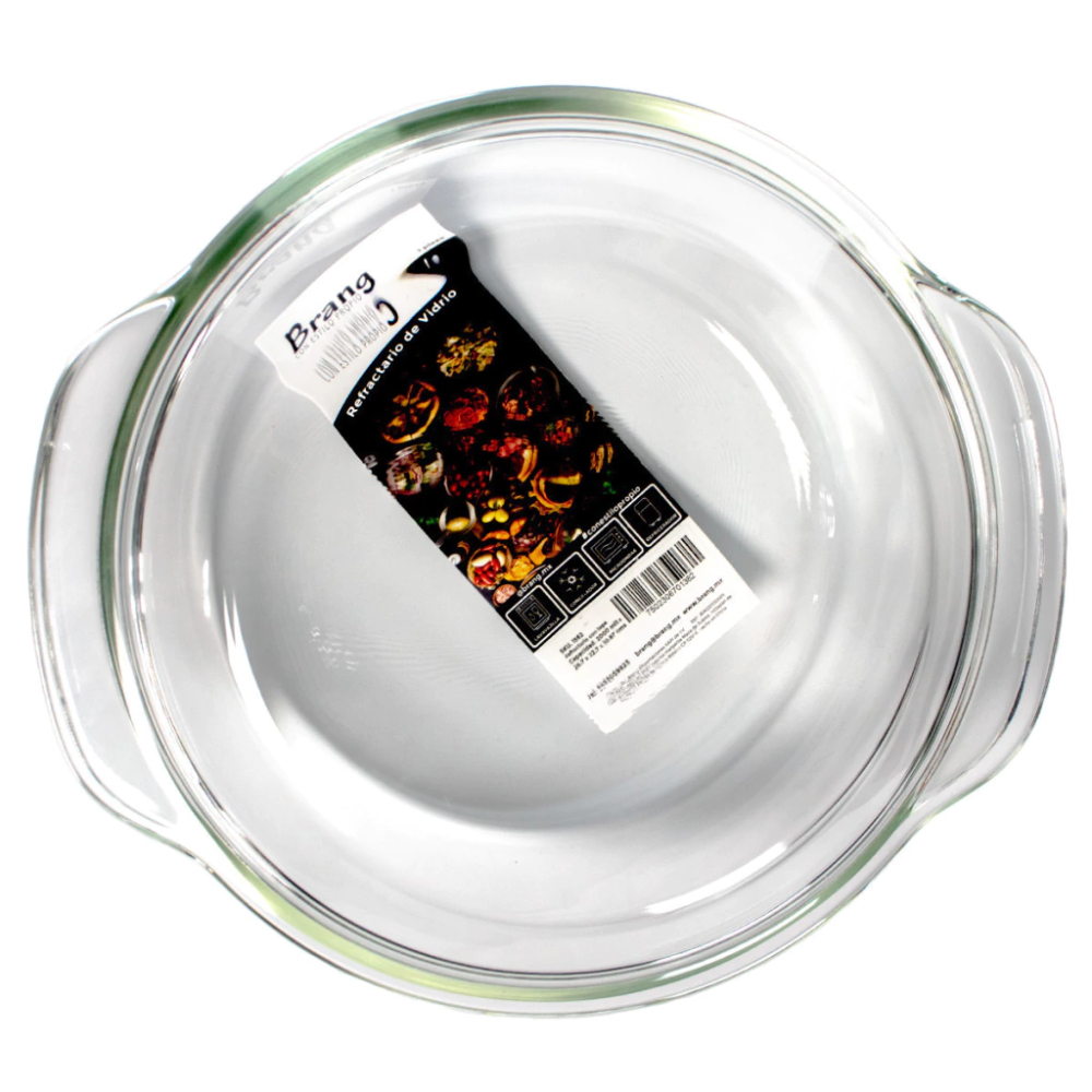 Refractario para Cocinar de Vidrio con Tapa 2000 ml Brang