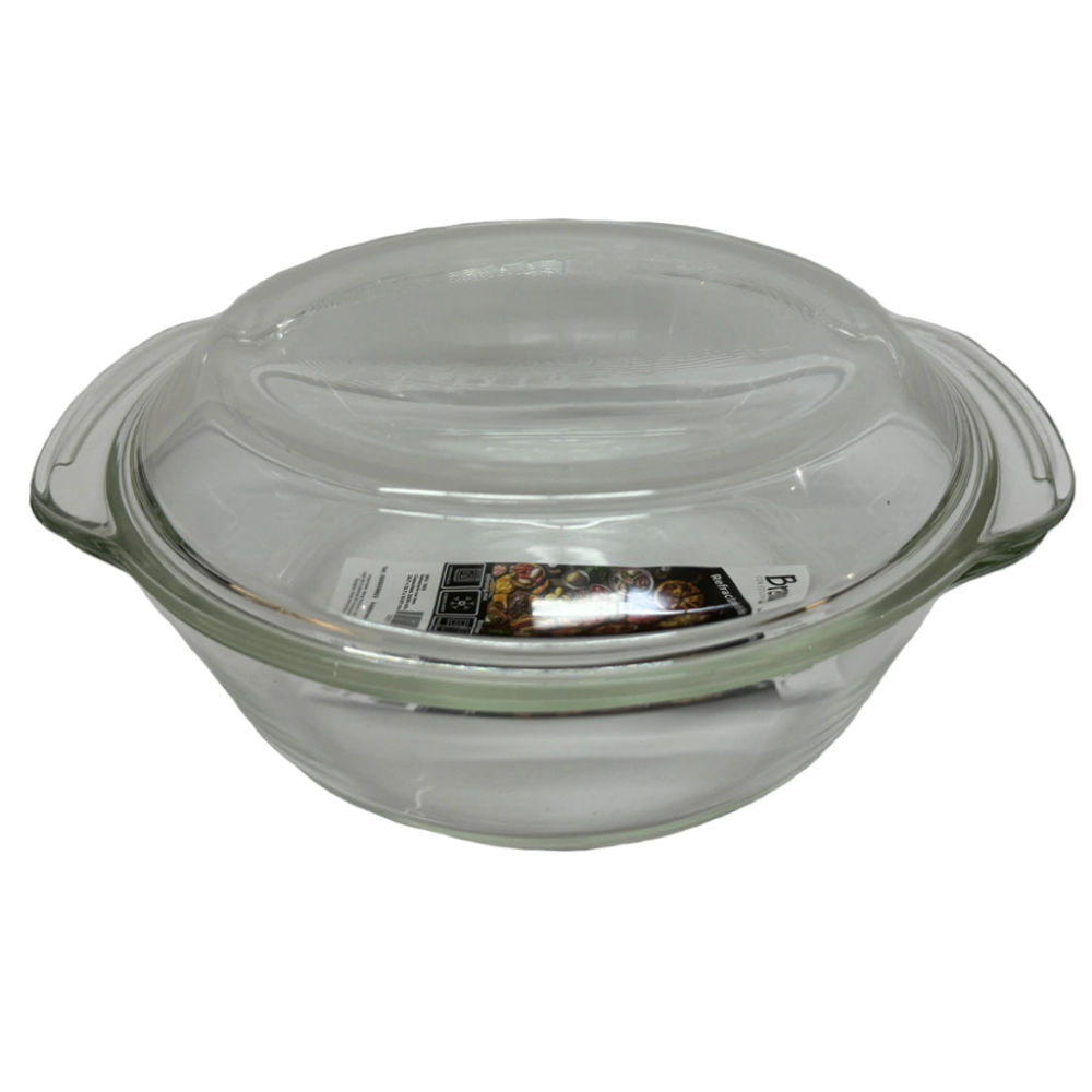 Refractario para Cocinar de Vidrio con Tapa 2000 ml Brang