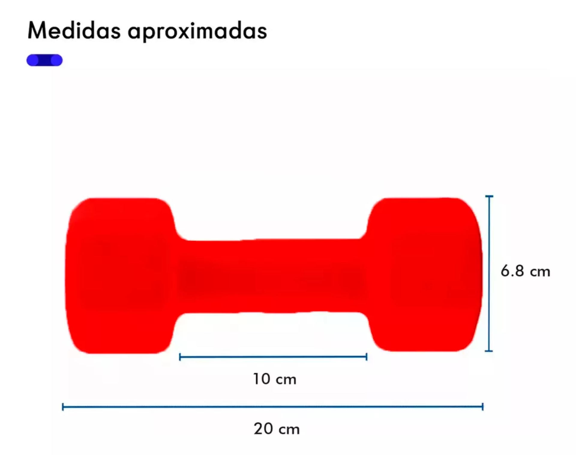 Par Mancuernas Ejercicio 1 Kg Cubierta Neopreno Entrenamient Color Rojo