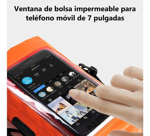 2l Bolsa Seca Impermeable Para Celular Protector Teléfono Naranja