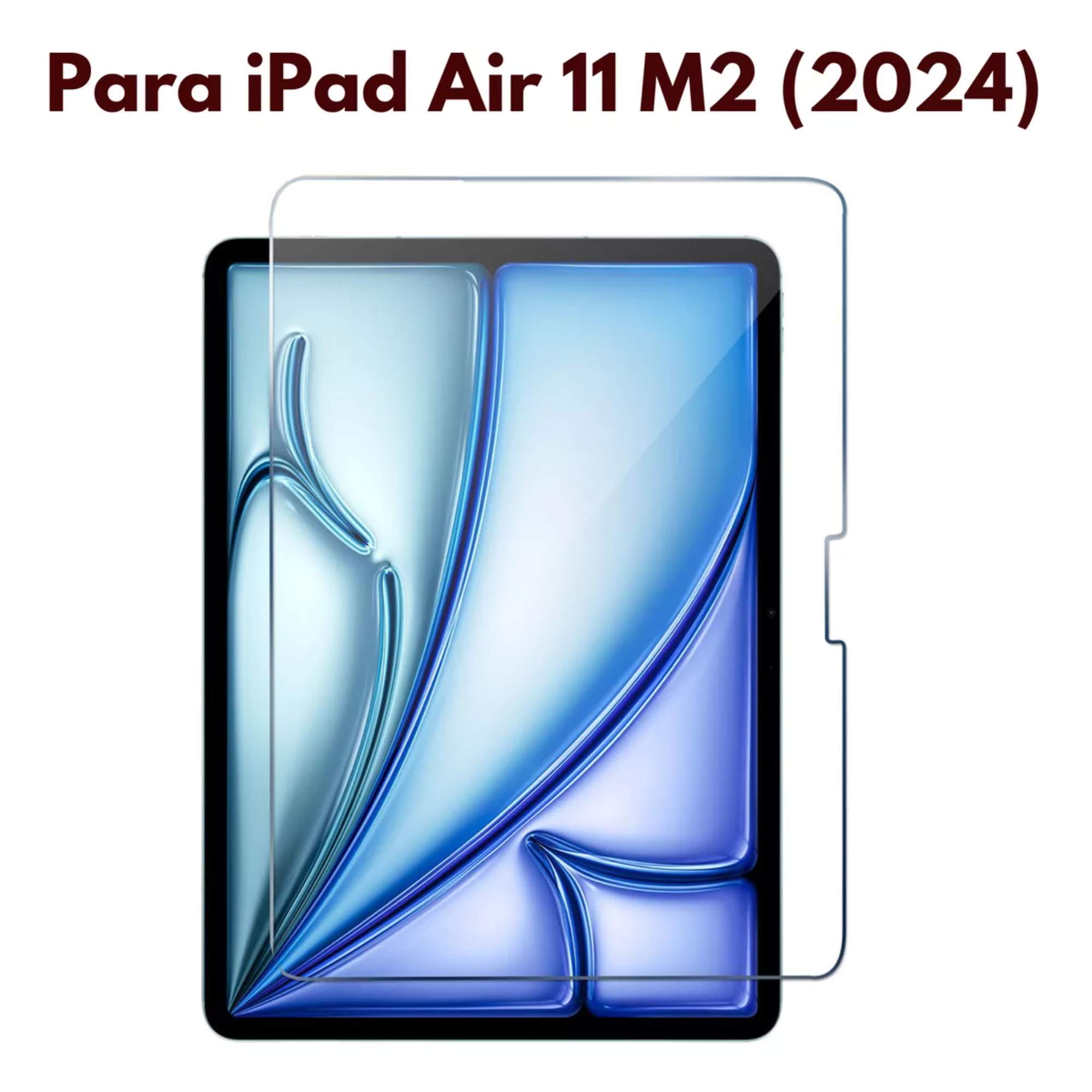 Protector de Pantalla para iPad con Doble Capa de Seguridad y Dureza 9H Alta Transparencia Para iPad Air 11 M2 2024