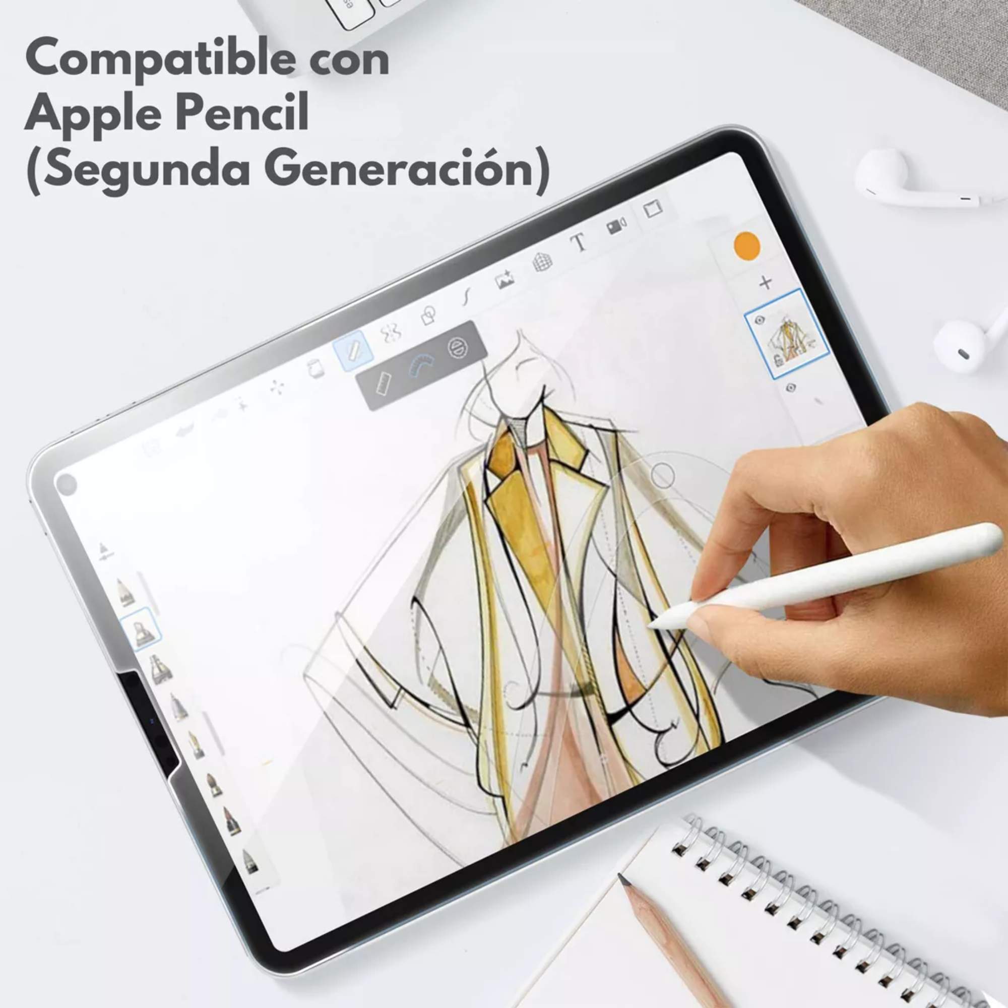 Mica De Cristal Templado Protector De Pantalla Para iPad Air 13  M2 Pro 13 M4