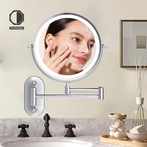 Espejo De Maquillaje De Pared Con Luz, Amplificación 10x