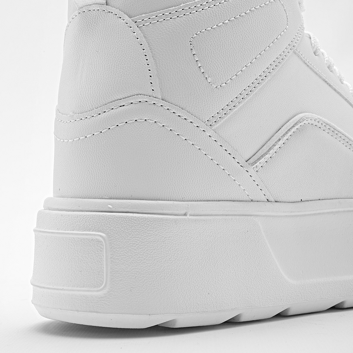 Tenis De Bota Con Plataforma 5cm Mora Mora 129905 Blanco E9