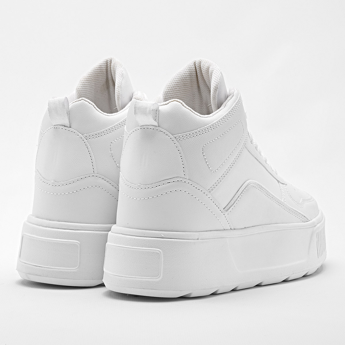 Tenis De Bota Con Plataforma 5cm Mora Mora 129905 Blanco E9
