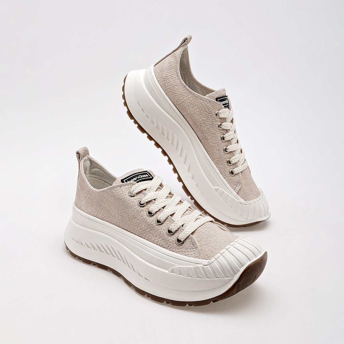 Tenis Chunky Para Mujer BEEN CLASS 129665 Beige E9