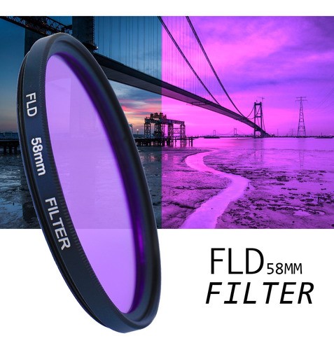 Kit De Filtro De Lente De Cámara Uv+cpl+fld Filtro 58mm NEGRO