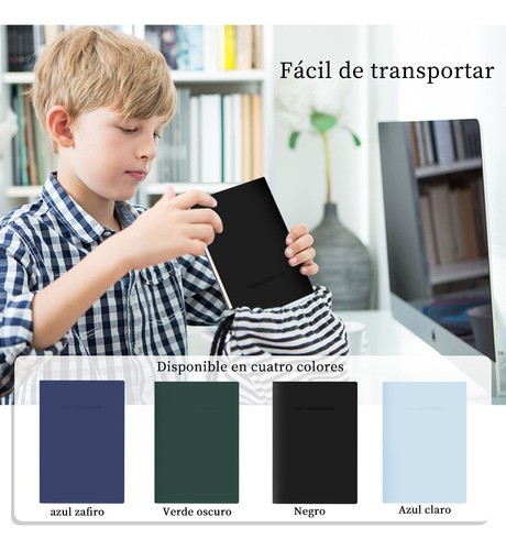 4pcs Cuaderno A5 Libreta Boceto Dibujo Art Book AZUL CLARO