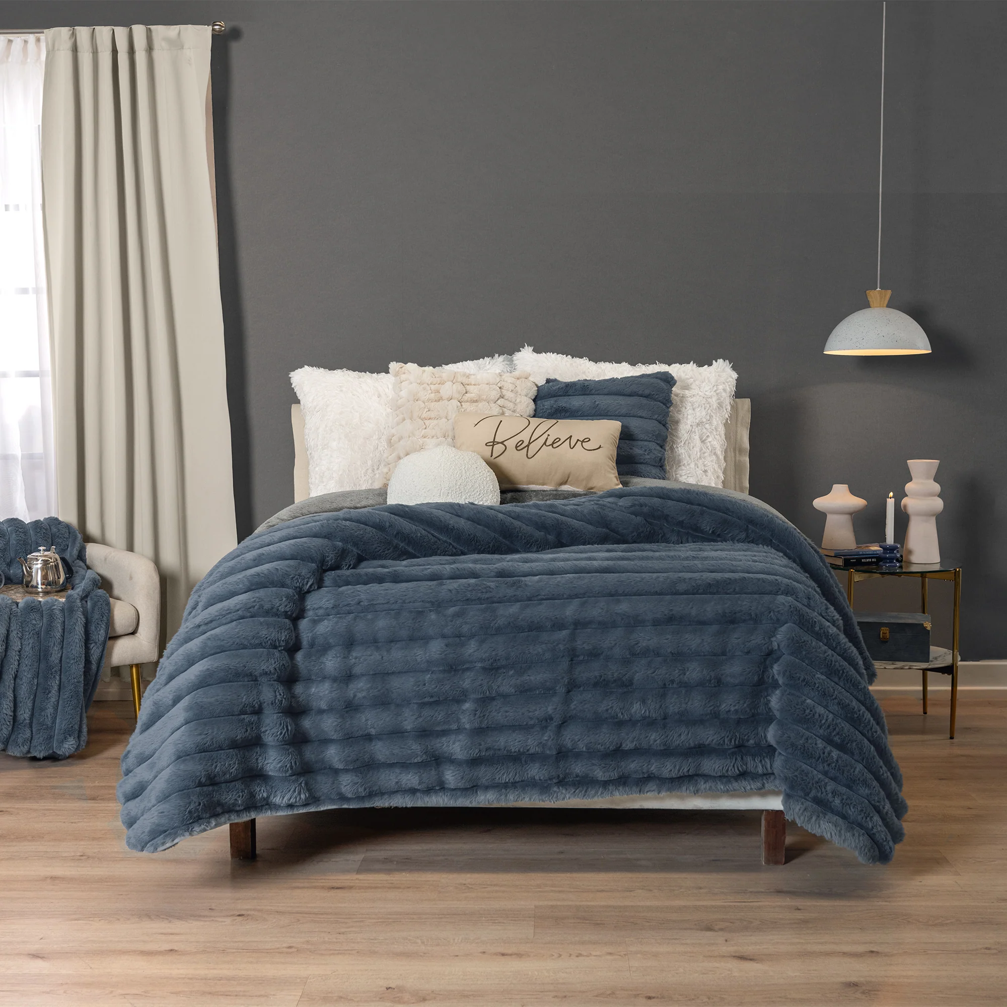 Cobertor Vianney Everest Denim Matrominial