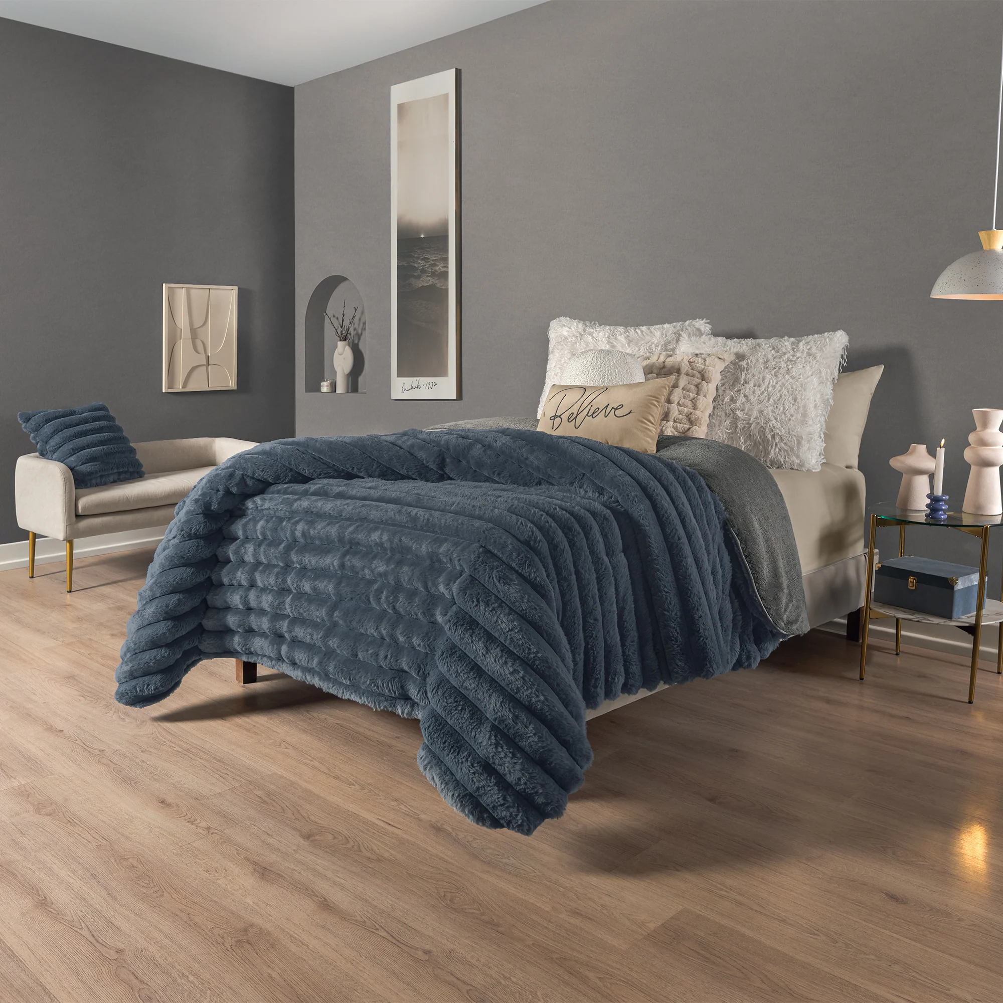 Cobertor Vianney Everest Denim Matrominial