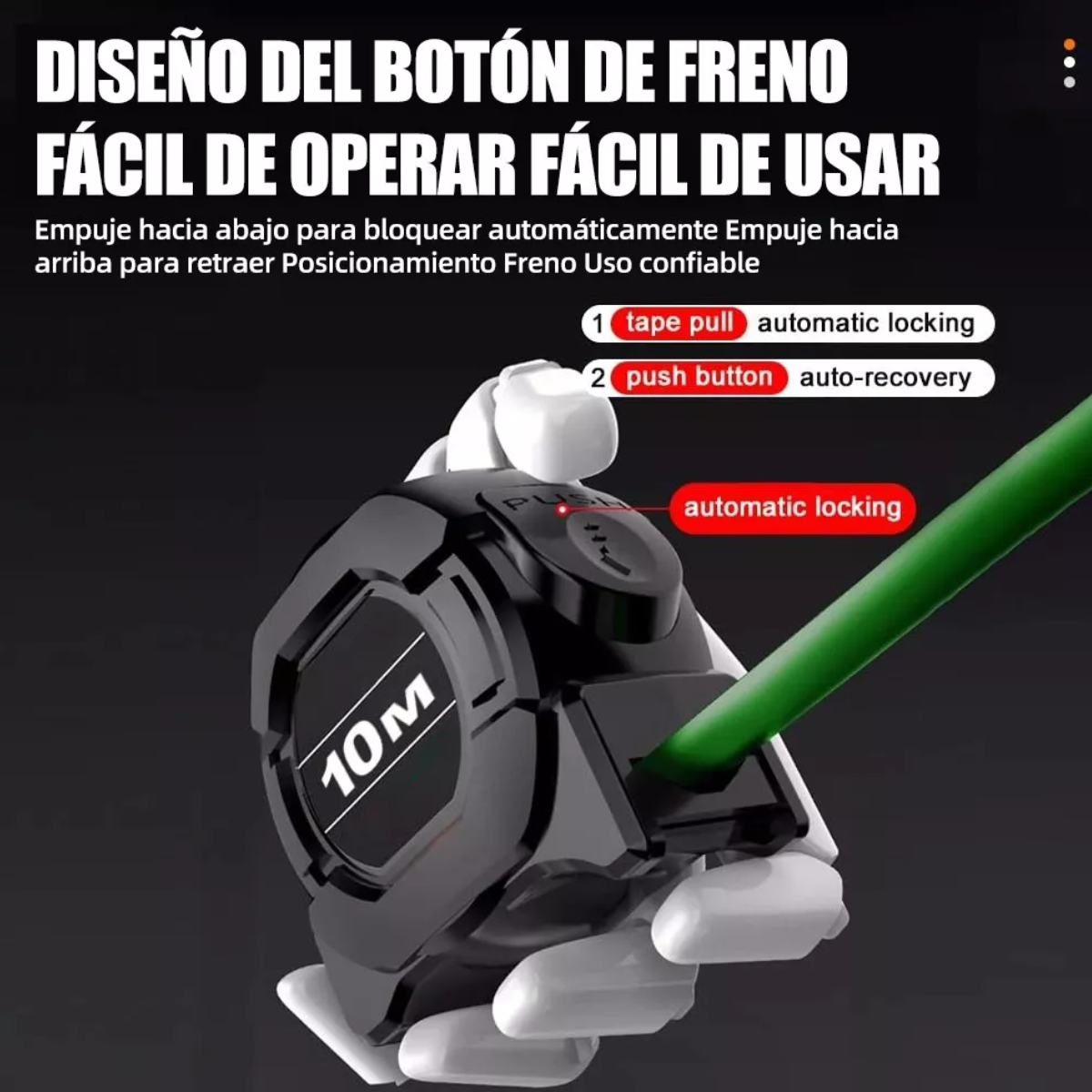 Flexómetro A10is7 10m Acero Plástico Cm Mm.