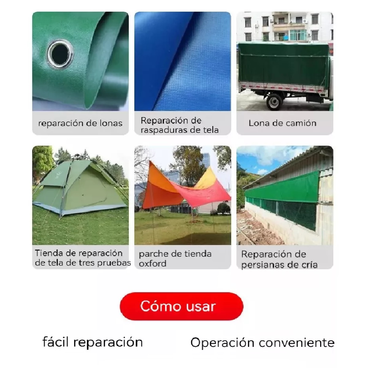 Cinta De Reparación, Parches Adhesivos, Lona Para Reparar Ti