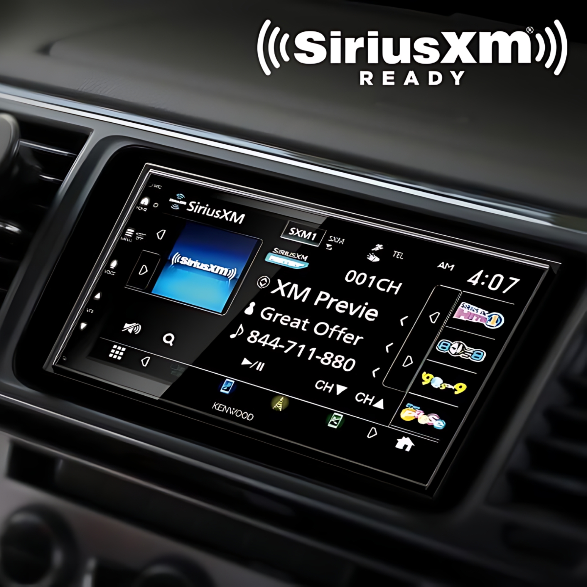 Autoestéreo Con Pantalla Kenwood DMX4710S 6.8 PLG Carplay