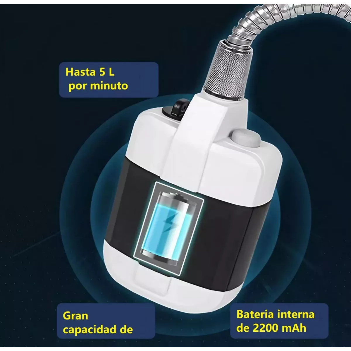 Ducha Portable Para Exterior Con Manguera Flexible Camping