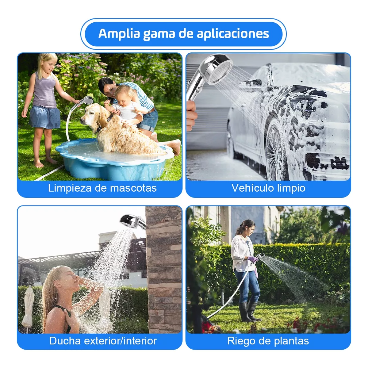 Regadera Ducha Portatil Recargable 3 Modos Acampar Viajar