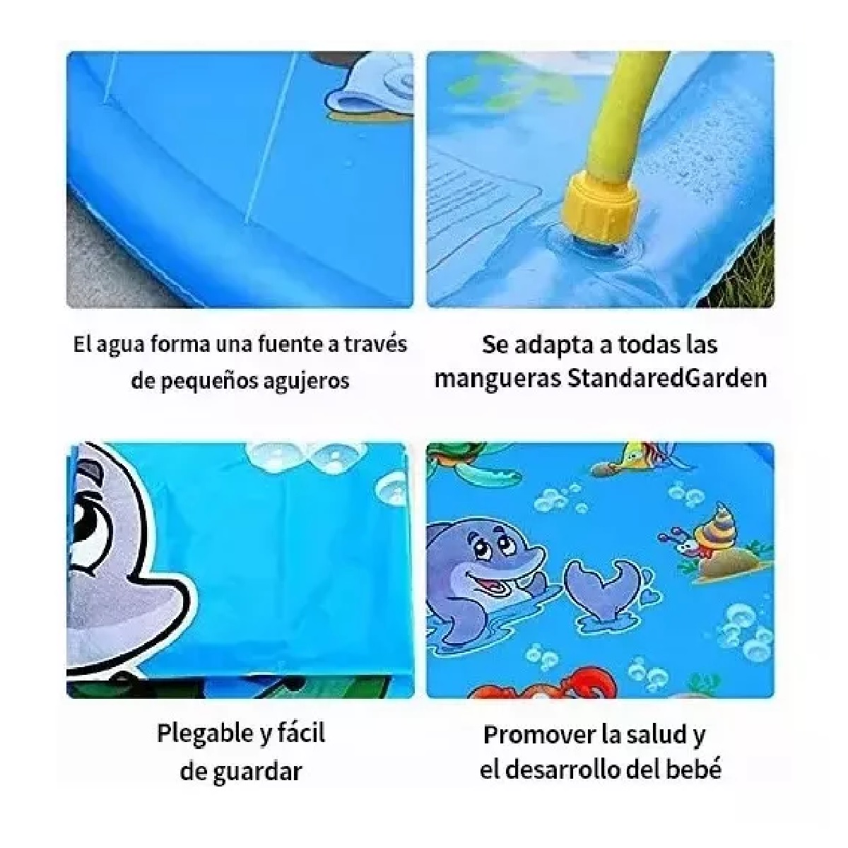 Alberca Tapete Acuático Chapoteadero Niños/bebes 170 Cms