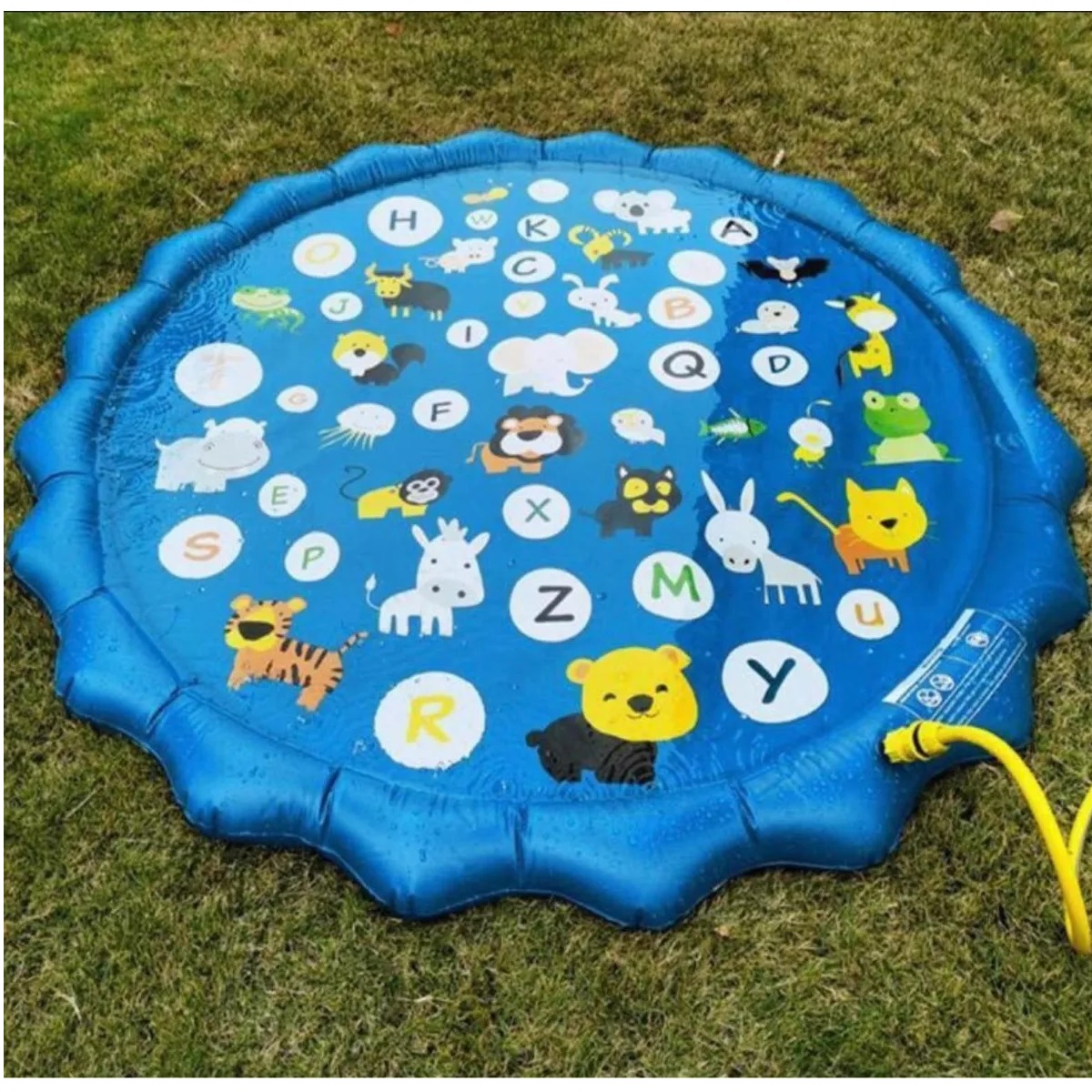Alberca Para Bebe Chapoteadero Inflable Con Rociador170 Cms Color Azul oscuro