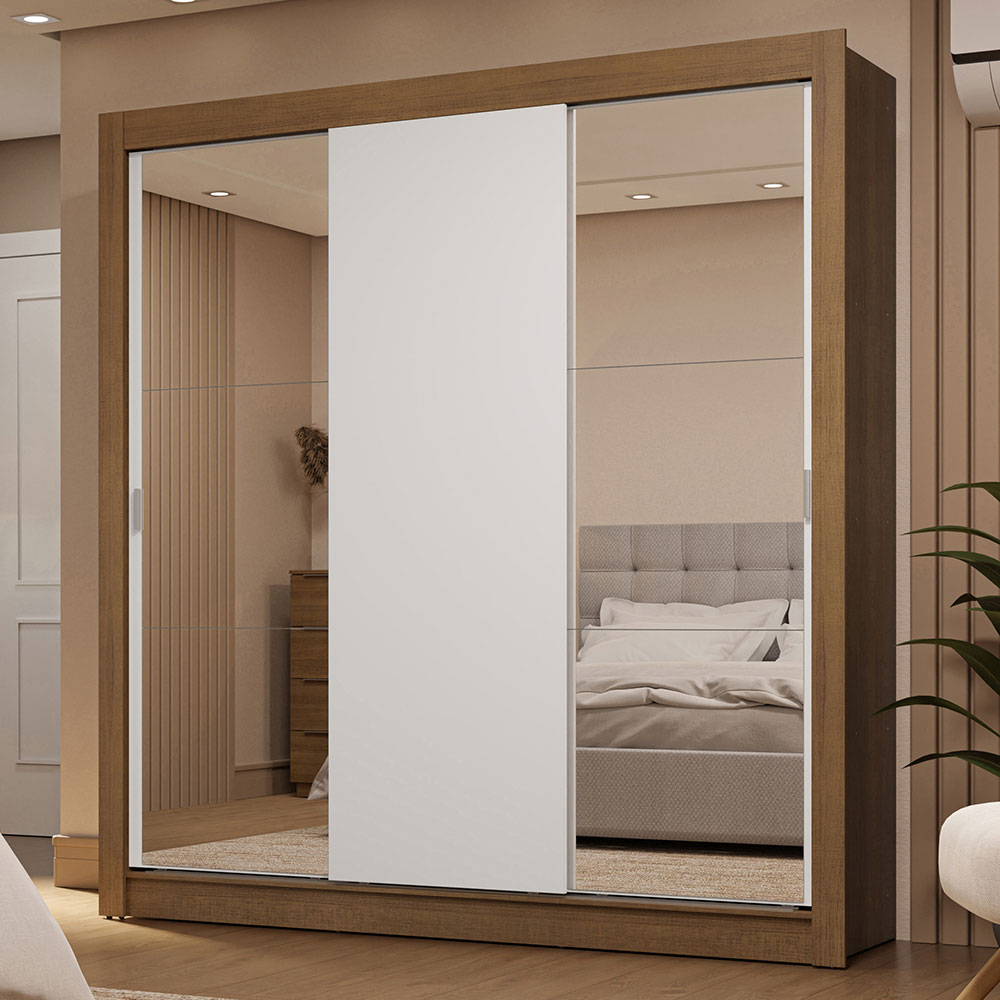 Ropero Closet Madesa 3 Puertas 2 Espejos MB 01