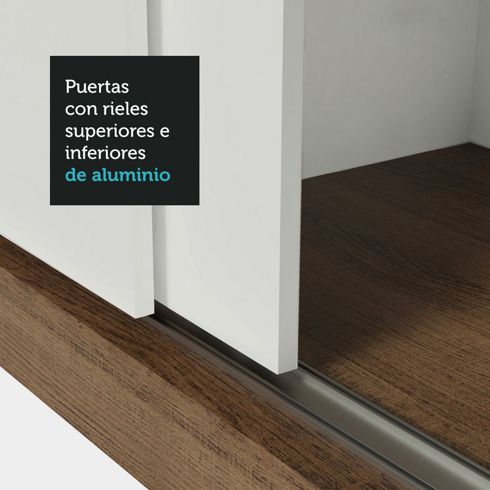 Ropero Closet Madesa 3 Puertas 2 Espejos MB 01