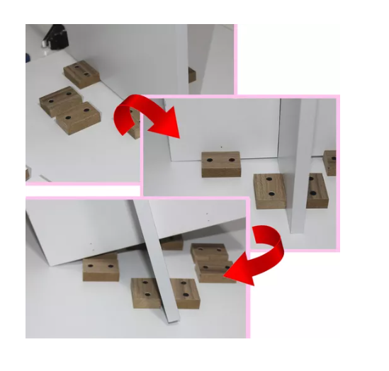 Mesa De Centro Vinil Metalico Mdf Melamico Minimalista Color Rosa