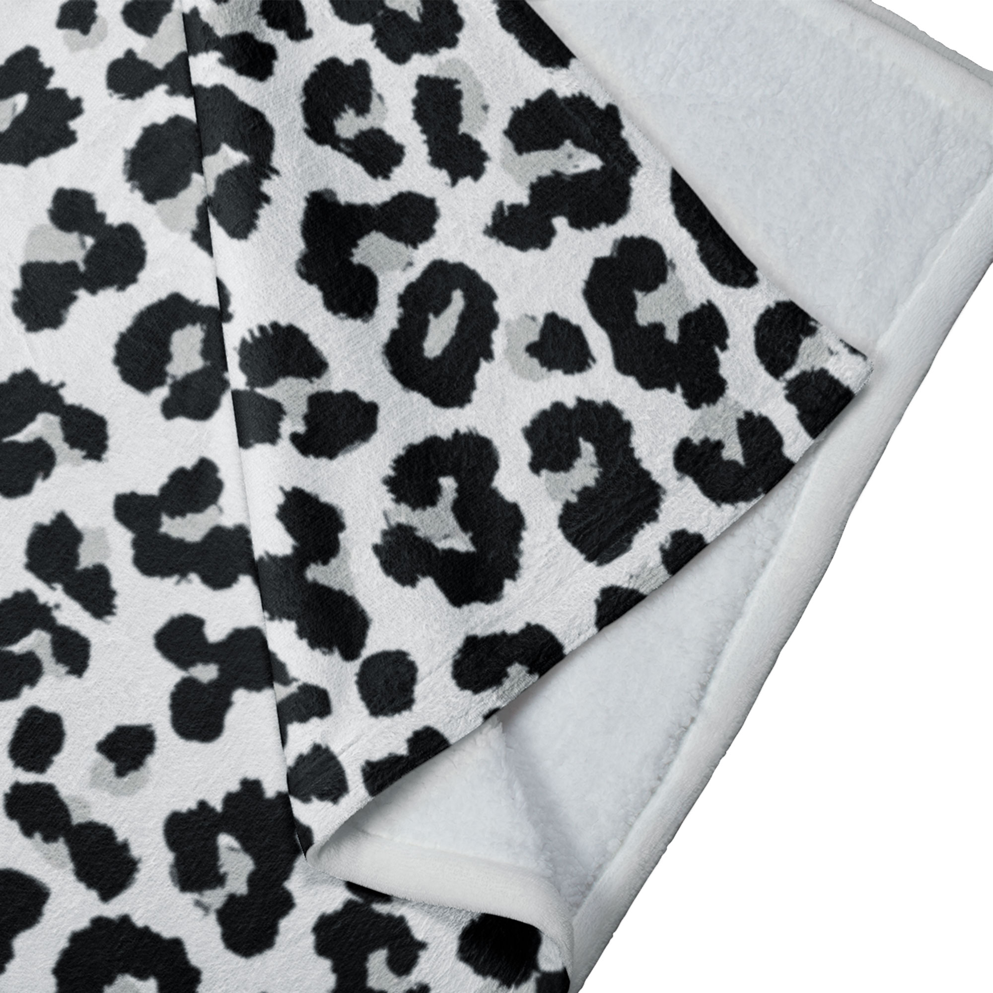 Cobija Manta Frazada Animal Print De Leopardo Blanco Suave Y Ligera De Alta Calidad.