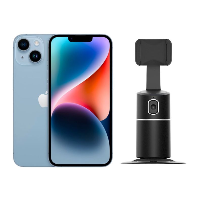 iPhone 14 128GB Azul E-SIM Reacondicionado Grado A + Estabilizador