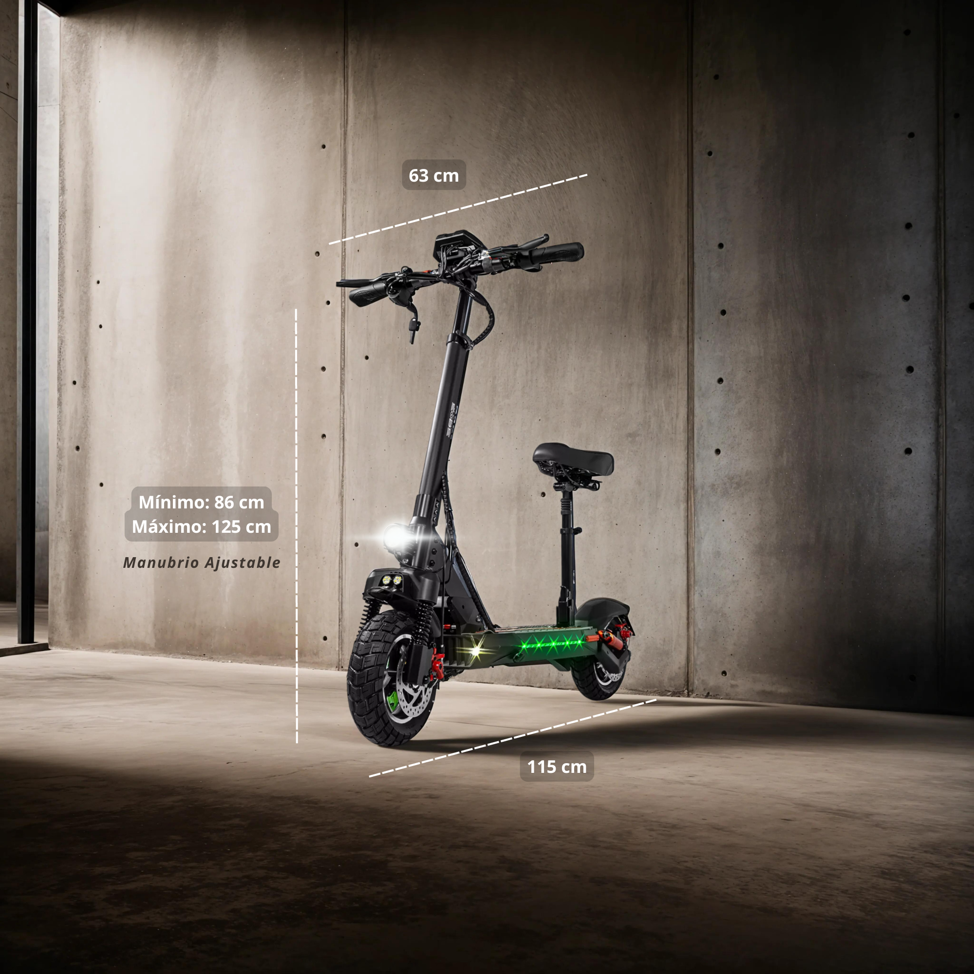 Scooter Electrico Plegable E-be Bx45 Monopatin 45km 1000w