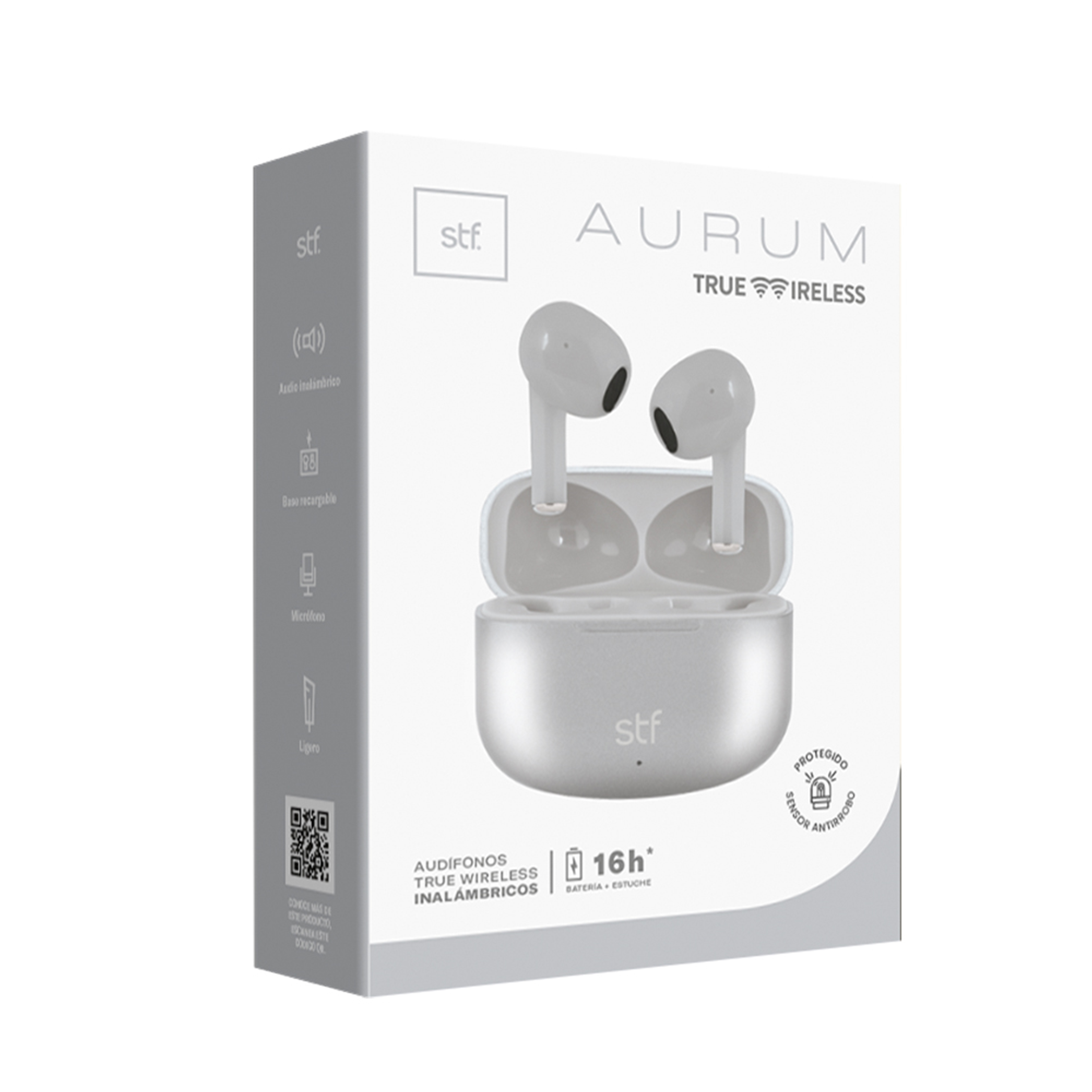 Audifono Stf Aurum Plata True Wireless