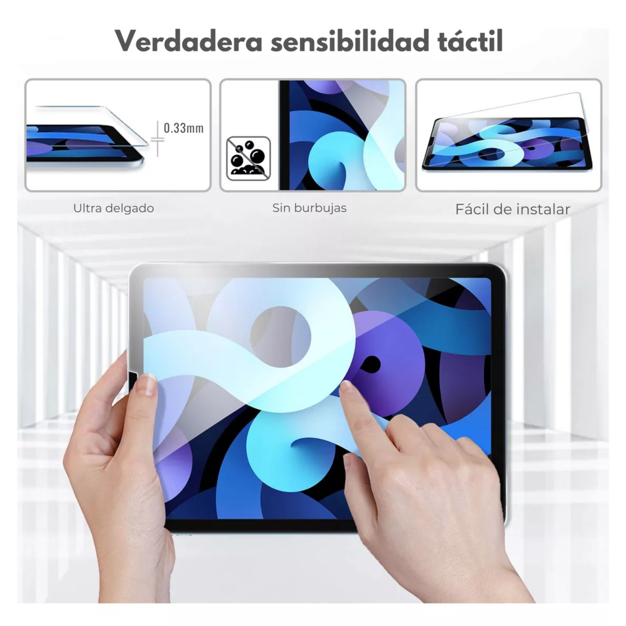 Protector de Pantalla para iPad con Doble Capa de Seguridad y Dureza 9H Alta Transparencia y Original Para iPad Pro 12.9