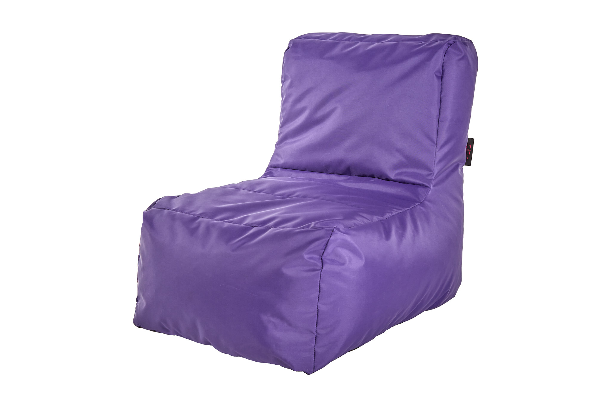 Puff Infantil para Interior y Exterior. Funda de Tela Poliéster Morado Impermeable y Relleno de Microperlas de Poliestireno