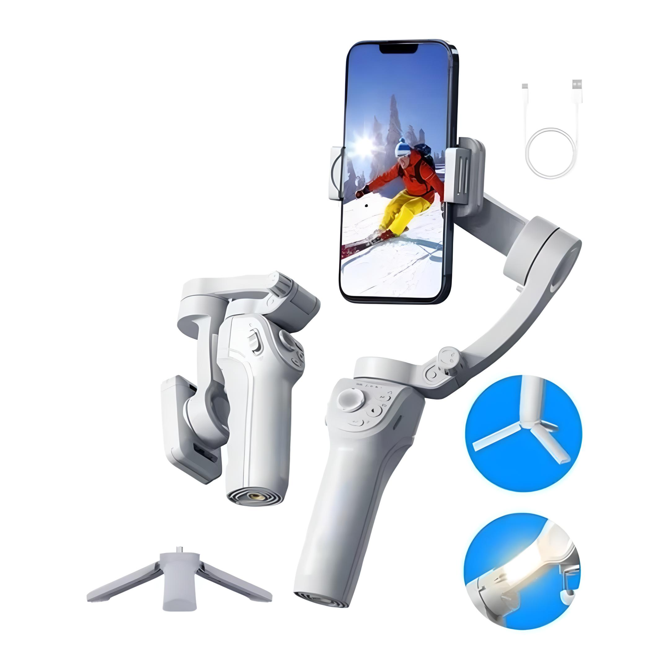 Estabilizador Gimbal Para Celular En 3 Ejes Plegable 