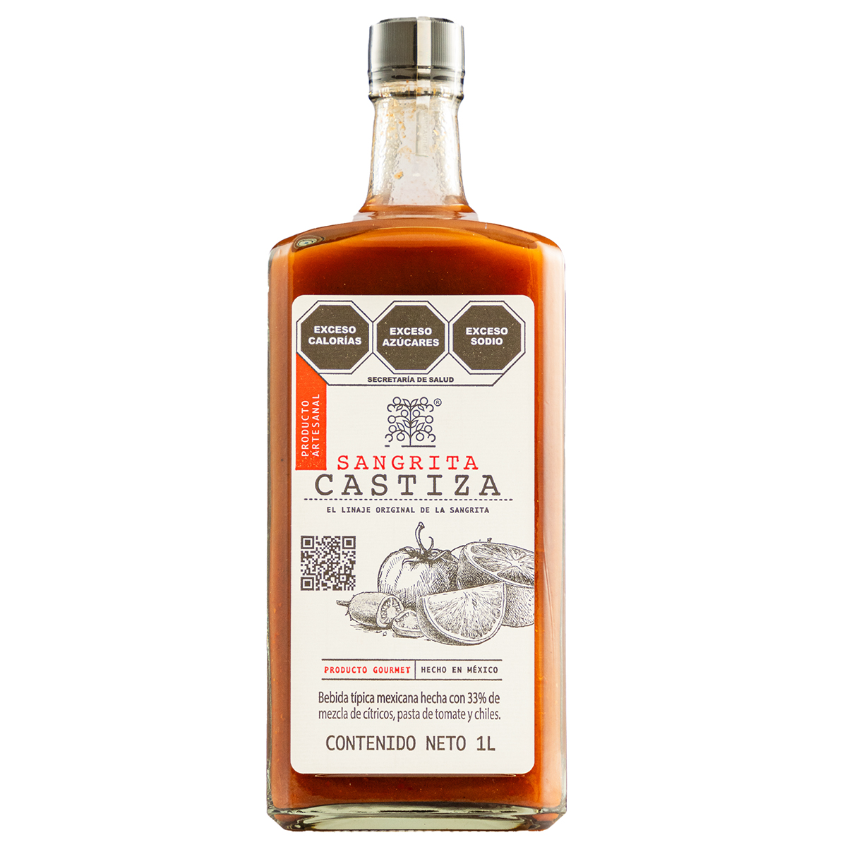 Sangrita Artesanal Castiza, Tequila, Mezcal 1000 Ml