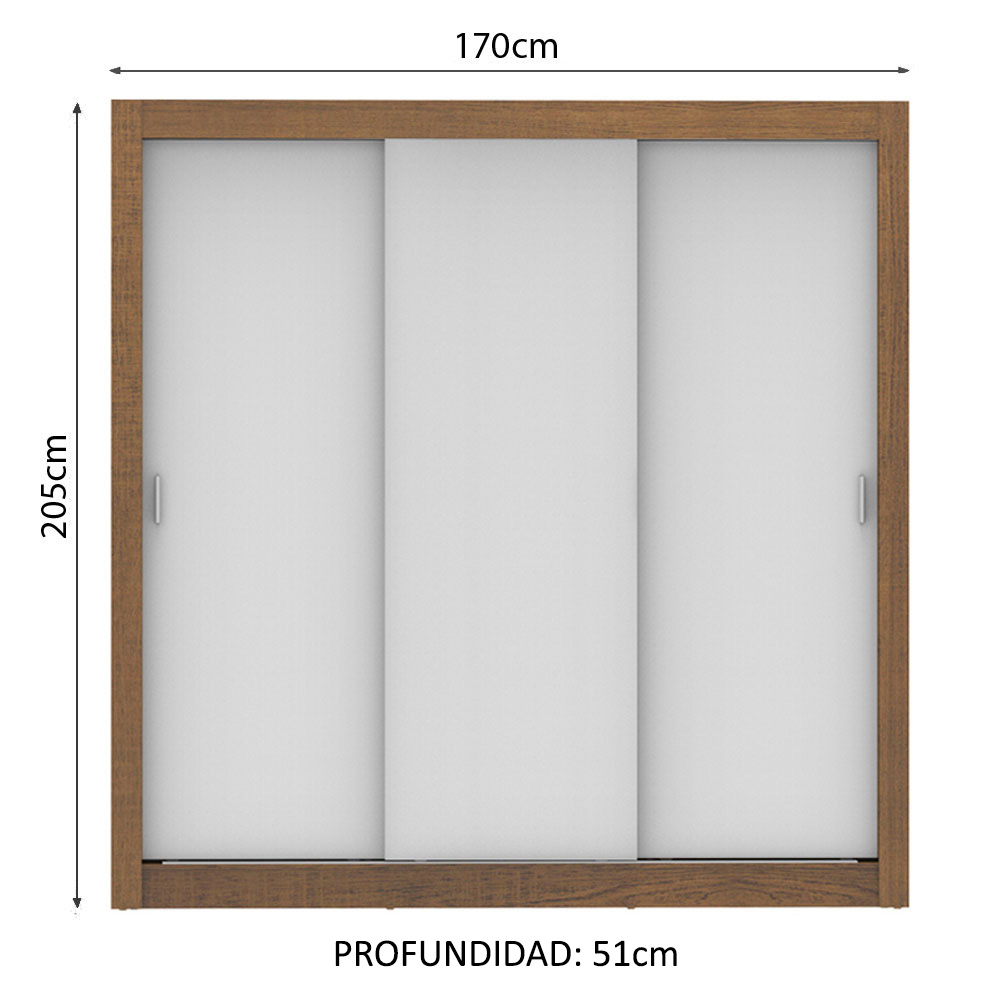 Ropero Closet Madesa 3 Puertas MB 05