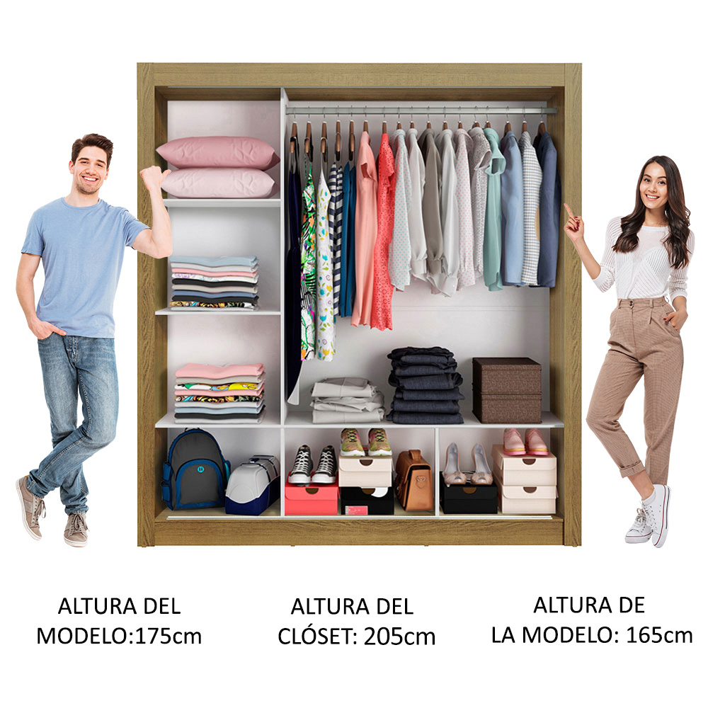 Ropero Closet Madesa 3 Puertas MB 05