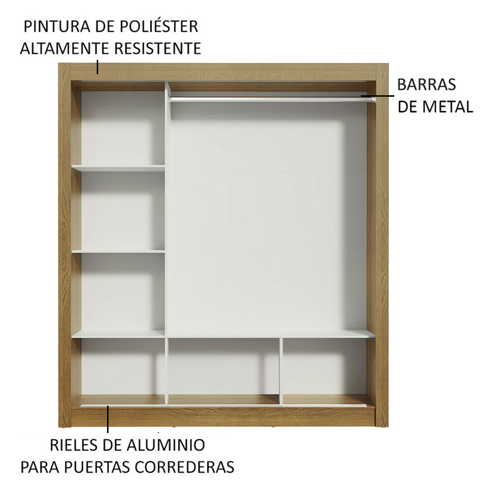 Ropero Closet Madesa 3 Puertas MB 05