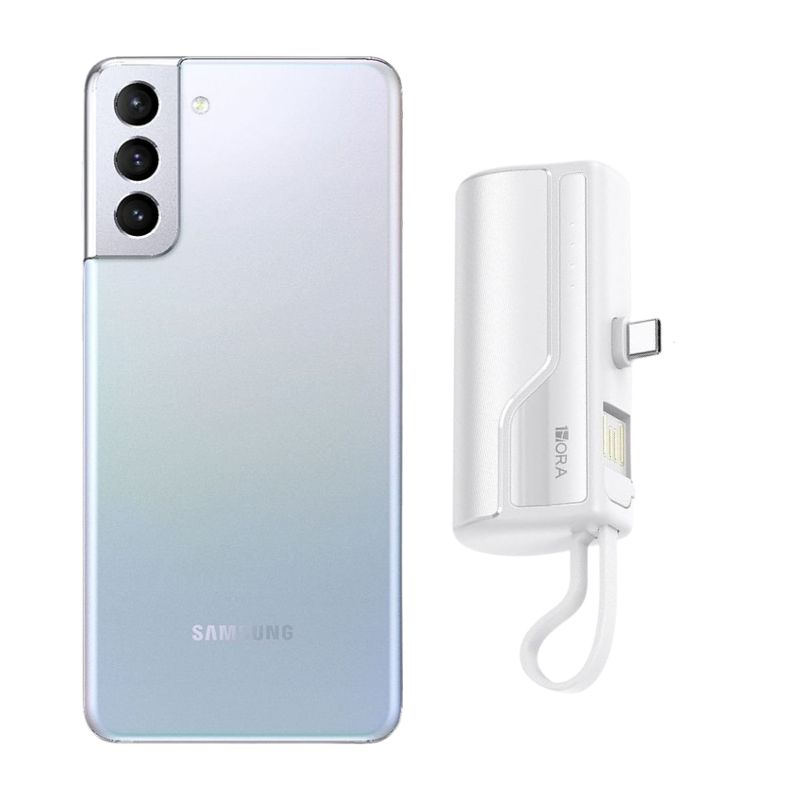Galaxy S21 Plus 128GB Plata Reacondicionado Grado A + Mini Power Bank