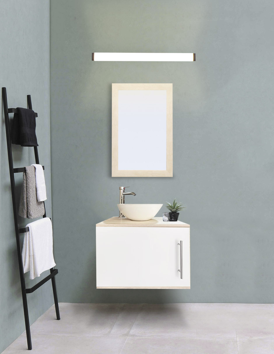 Gabinete De Baño Para Lavabo AGNES Con Lampara Y Espejo