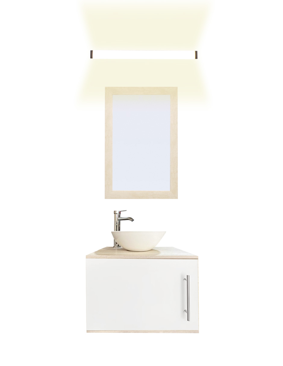 Gabinete De Baño Para Lavabo AGNES Con Lampara Y Espejo