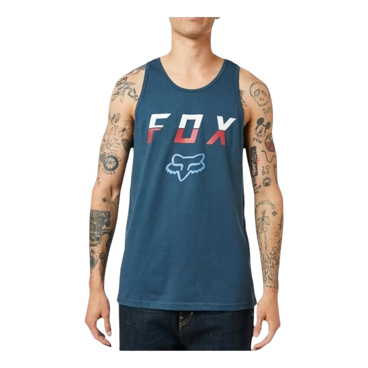 Playera Fox De Resaque Azul Para Hombre - Original