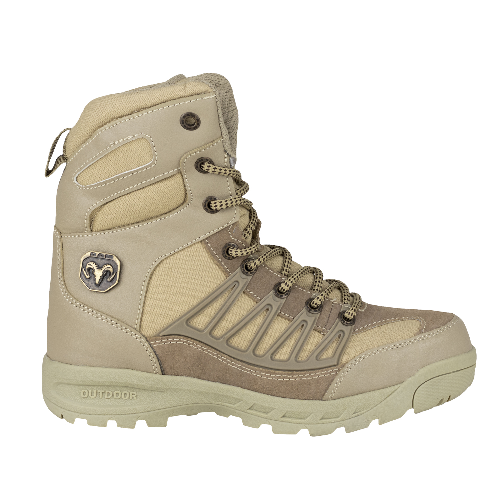 Bota Industrial Tactica De Hombre Ram 9456 Beige Casquillo