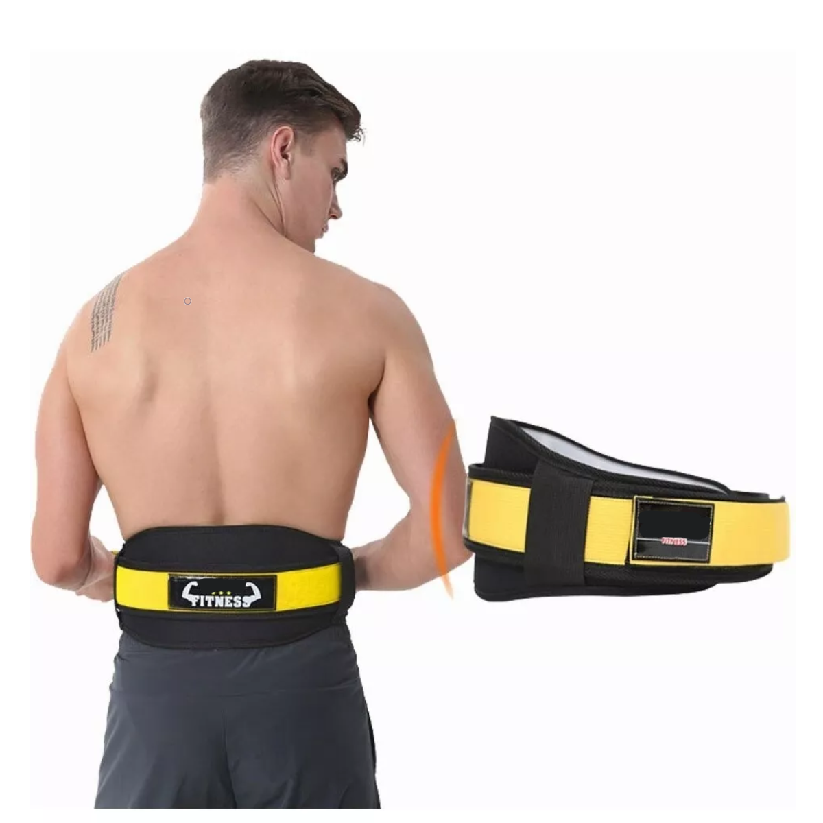 Faja Cinturón Cinto Gym Pesas Crossfit Amarillol M