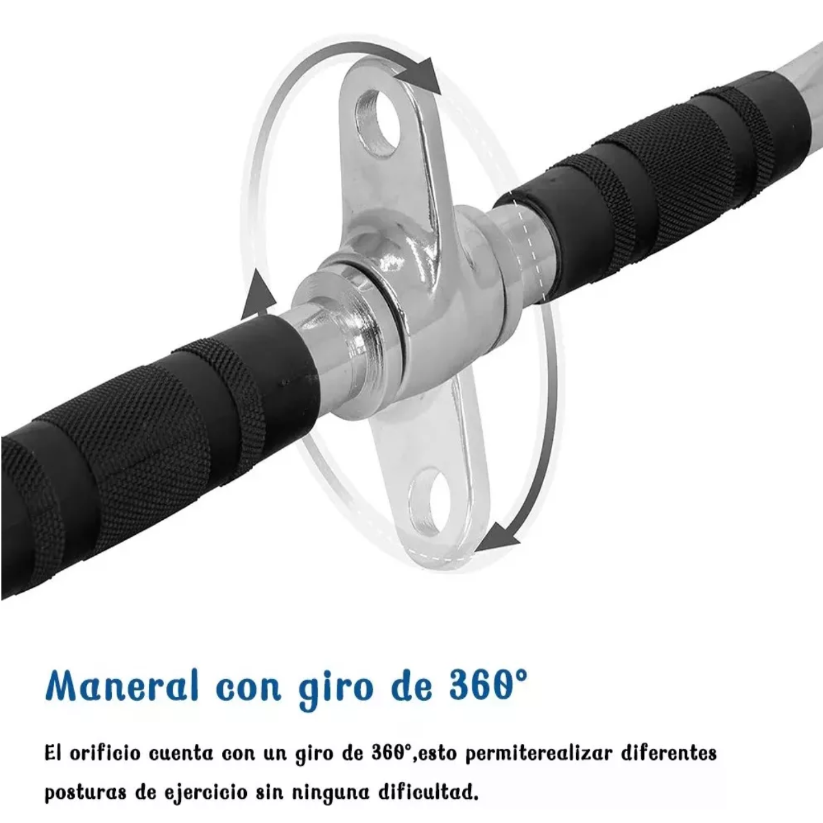 Agarradera Maneral Para Polea Alta Espalda Con Jaladeras